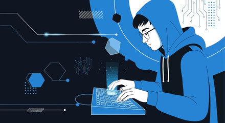 Coding Expert Immersed in Digital World, Programming, and Cybersecurity Design