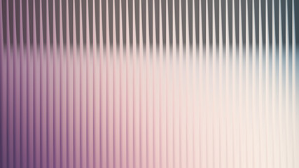 Abstract vertical ribbed glass texture with soft pink and purple gradient and light background