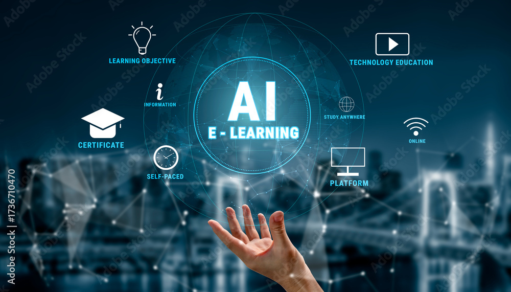 Foto de Stock The role of AI in E-Learning for personalized online ...