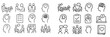 © PAPA STOCK - Therapy and counseling icons representing mental health support and interpersonal communication activities