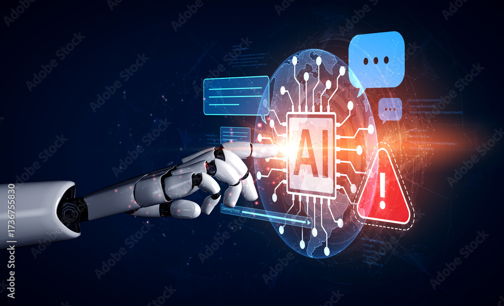 AI interface displays prompt failure alert, helping manage incorrect ...