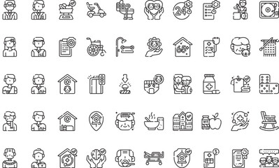 Medical and healthcare facilities Icons Modern Illustration Symbol Design Template for Web and Mobile UI. Editable Stroke Pictogram for Business Projects and Apps.