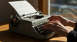 © gabriel - Vintage typewriter writer typing machine keyboard hands paper retro journalism author novel story
