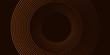 © M.I.Arfad - Abstract 3D gold brown circle lines in dark background