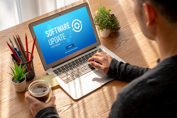 Software update on computer for modish version of device software upgrade