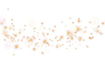 Wall Mural - The dust sparks and golden stars shine with special light. Vector sparkles on a transparent background. . Stock royalty free vector illustration. PNG
