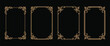 © SumonIslam - Art Deco Gold Frame Set,  Thin Line Luxury Borders, Shiny Vintage Floral Decorations, Victorian Rectangular Ornaments, Stylish Bundle for Wedding Invitations, Greeting Cards, Scrapbooking, and Elegant