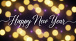 © Nur - Blurred Festive Lights with Elegant Scripted Happy New Year for Holiday Greetings Background Design