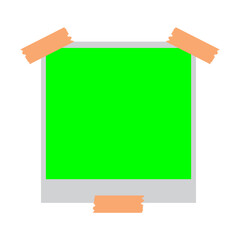 polaroid Green screen icon vector template illustration logo design