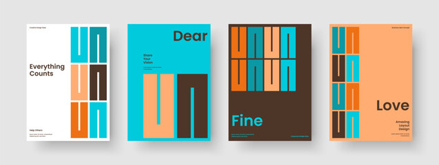 Wall Mural - Geometric Brochure Layout. Isolated Flyer Template. Modern Background Design. Business Presentation. Poster. Book Cover. Report. Banner. Brand Identity. Journal. Portfolio. Leaflet. Newsletter