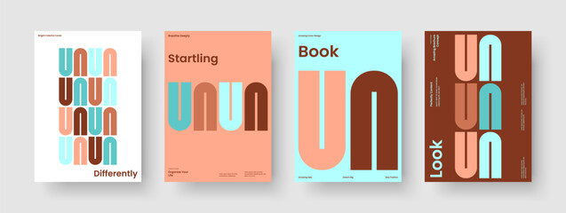 Wall Mural - Abstract Brochure Layout. Isolated Book Cover Template. Geometric Flyer Design. Business Presentation. Banner. Background. Report. Poster. Advertising. Handbill. Brand Identity. Newsletter