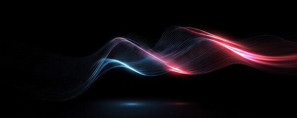 Wall Mural - Digital background for tech, AI, data, audio, graphics, etc.