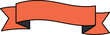 © Collect Silhouettes - Orange banner ribbon element hand drawn graphic isolated vector