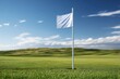 © Maryna - Golf Flagstick. Blank Flagstick on Putting Green with Hole in Golf Course