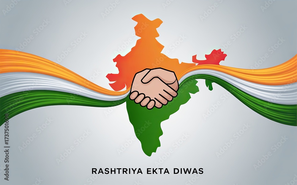 India Map For Unity Rashtriya Ekta Diwas (National Unity Day) with Indian Flag Map and ...