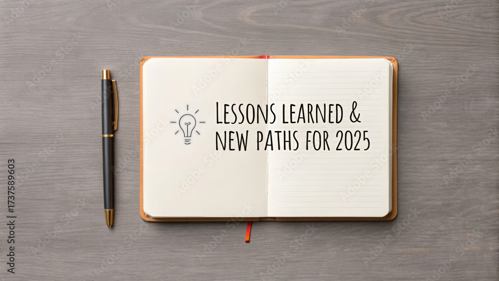 Lessons Learned Notebook Lessons learned new paths for 2025 year end review inspiring notebook ...