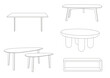 © Francesca - Home furniture vector collection with various table styles and materials