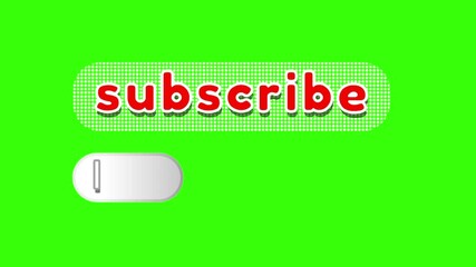 This vibrant green screen animation dynamically displays 'Subscribe,' 'Like,' and 'Share' prompts, ideal for content creators. It effectively encourages viewer engagement for digital platforms.