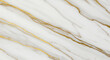 © Strother - High-resolution close-up texture of white marble with natural diagonal veins of shimmering gold, suggesting luxury, elegance, and premium interior design material.