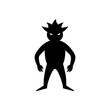 © Mony - Silhouette of a spiky haired dark figure on transparent background