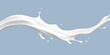 © Vector_Artist - Realistic milk splash wave on blue background. Vector dairy concept