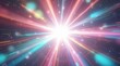 © blue - Vibrant light burst abstract art digital illustration colorful background dynamic viewpoint energy concept, 3d render