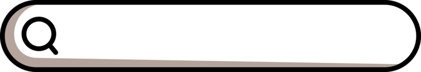 Minimalist web search bar with magnifying glass icon for website interface