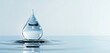 © EKAN KUDAH - Single water droplet creating ripples in water with clean background for purity ads