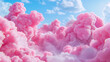 © apimagine - Clouds in shades of pink and white drift gently across the sky, creating a dreamy and magical display