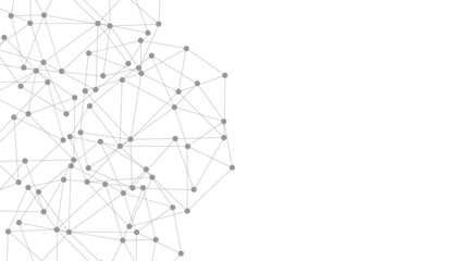 Abstract plexus background with connecting dots and lines. Global network connection