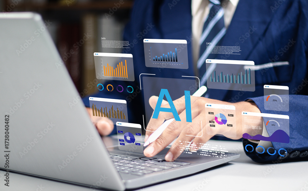 AI Artificial Intelligence technology for data analysis, research ...