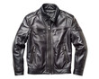 © Junaid - A stylish black leather motorcycle jacket with intricate detailing isolated on transparent background