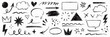 © Elif - Collection of hand drawn black brush stroke doodles and symbols