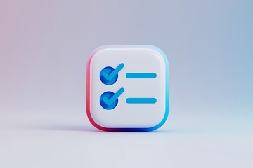 Checklist icon on white background, representing task management and todo list app