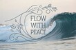 © AfiQ - Wave illustration with floral line art and positive message