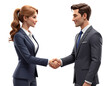 © MDFiroj - Angel Investor Meeting Entrepreneur with Handshake, Business Partnership Concept, Isolated on Transparent Background