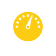 © Pedosdesign - Yellow speed dial indicator gauge showing high performance and rapid acceleration