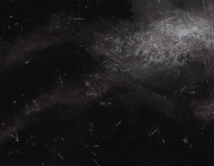 Wall Mural - grunge dust and scratches overlay on black background abstract vintage texture with noise and speckles for retro film effect distressed monochrome pattern