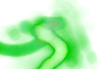 Wall Mural - Green glowing blur light leak effect on transparent background. Abstract soft gradient with luminous streaks and smooth glow for overlays and highlights