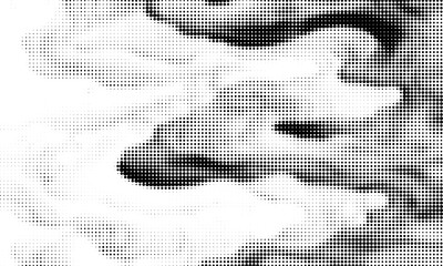Wall Mural - White and black halftone dots pattern color gradient grunge texture background. Pop art comic sport style vector illustration dots. eps 10. modern.