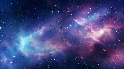 Cosmic Galaxy Sky with Glowing Nebula and Stars