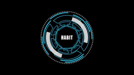 Digital HUD Display Featuring has it Acronym on a black Tech Background security	
