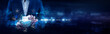 © AD - Software Development, Businessman using mobile smartphone and coding environments connecting data agile methodologies, DevOps pipelines, cloud platforms, API integration, debugging tools.