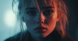 © SILENT - A young person with soft features displays a deep sense of emotion and longing. The close-up shot highlights expressive eyes and tousled hair, surrounded by moody lighting that adds atmosphere.