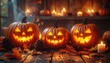 © Robson - Halloween pumpkin in the dark road