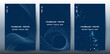 © Aneg - Tech Poster Set. Abstract digital wave technology background. Cyber tech Big data concept,Data Science, corporate business concept