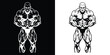 © Ibnu Gazali - Bold bodybuilder flexing powerful muscles in striking black and white contrast art