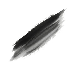 Wall Mural - Monochromatic Brushstroke Isolated on Transparent Canvas Expressing Artistic Freedom