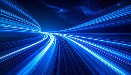 Wall Mural - Abstract illustration of dynamic blue light