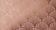 © Agus Through Lens - Seamless Art Deco style background pattern featuring metallic gold fan shapes layered over a dusty rose or muted pink color backdrop, ideal for luxury design and retro concept